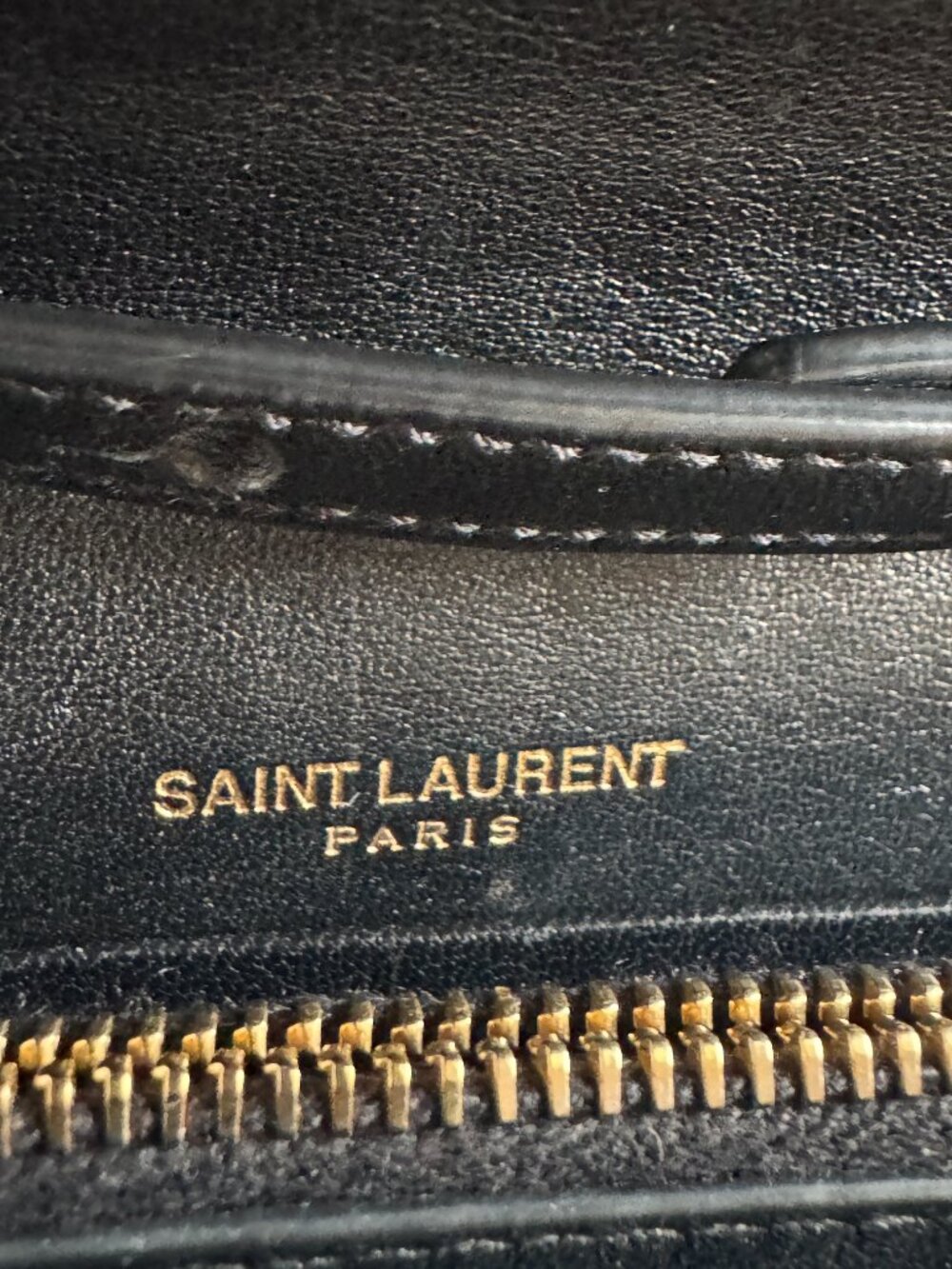 YSL SAINT LAURENT PATENT LEATHER UPTOWN SHOULDER CHAIN BLACK BAG WITH RECEIPT - Picture 7 of 13